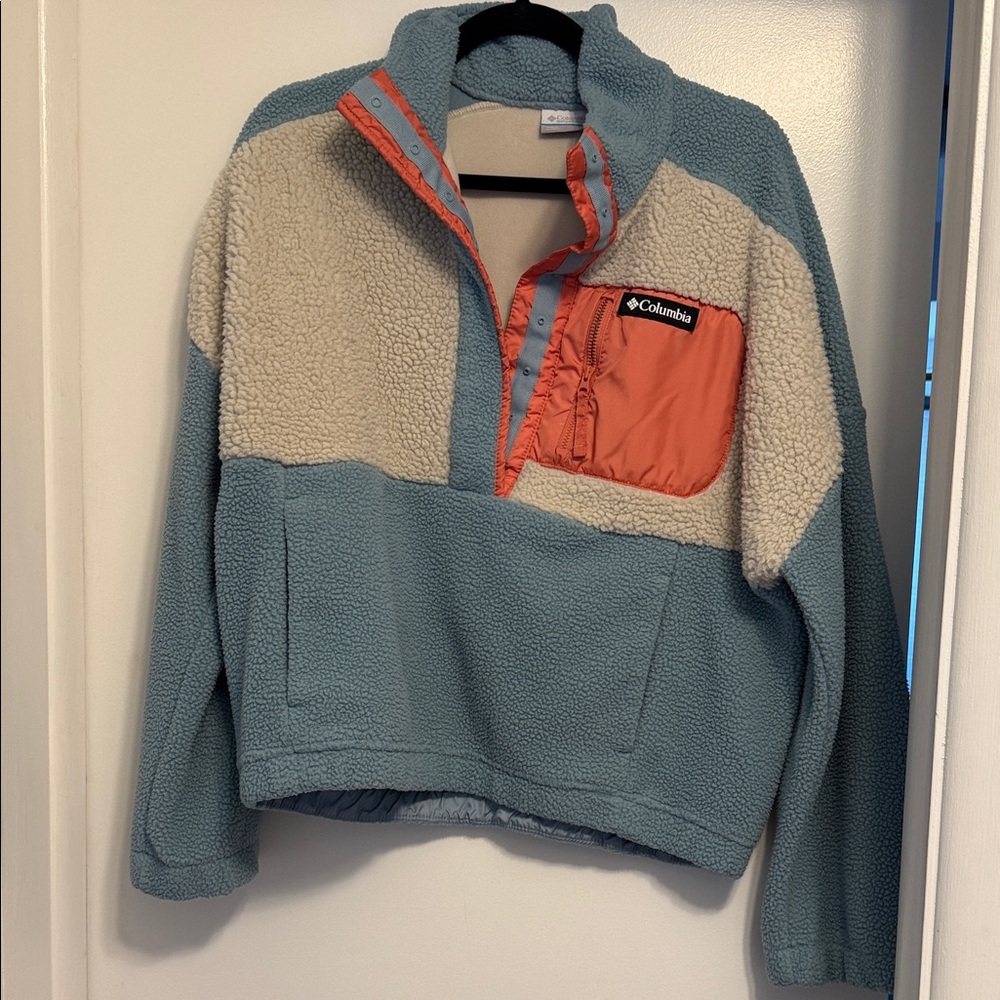 Columbia Two-Tone Fleece with Orange Accent